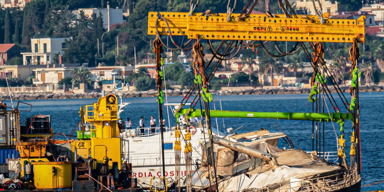 Sunken Superyacht Bayesian Is Raised Off Sicily