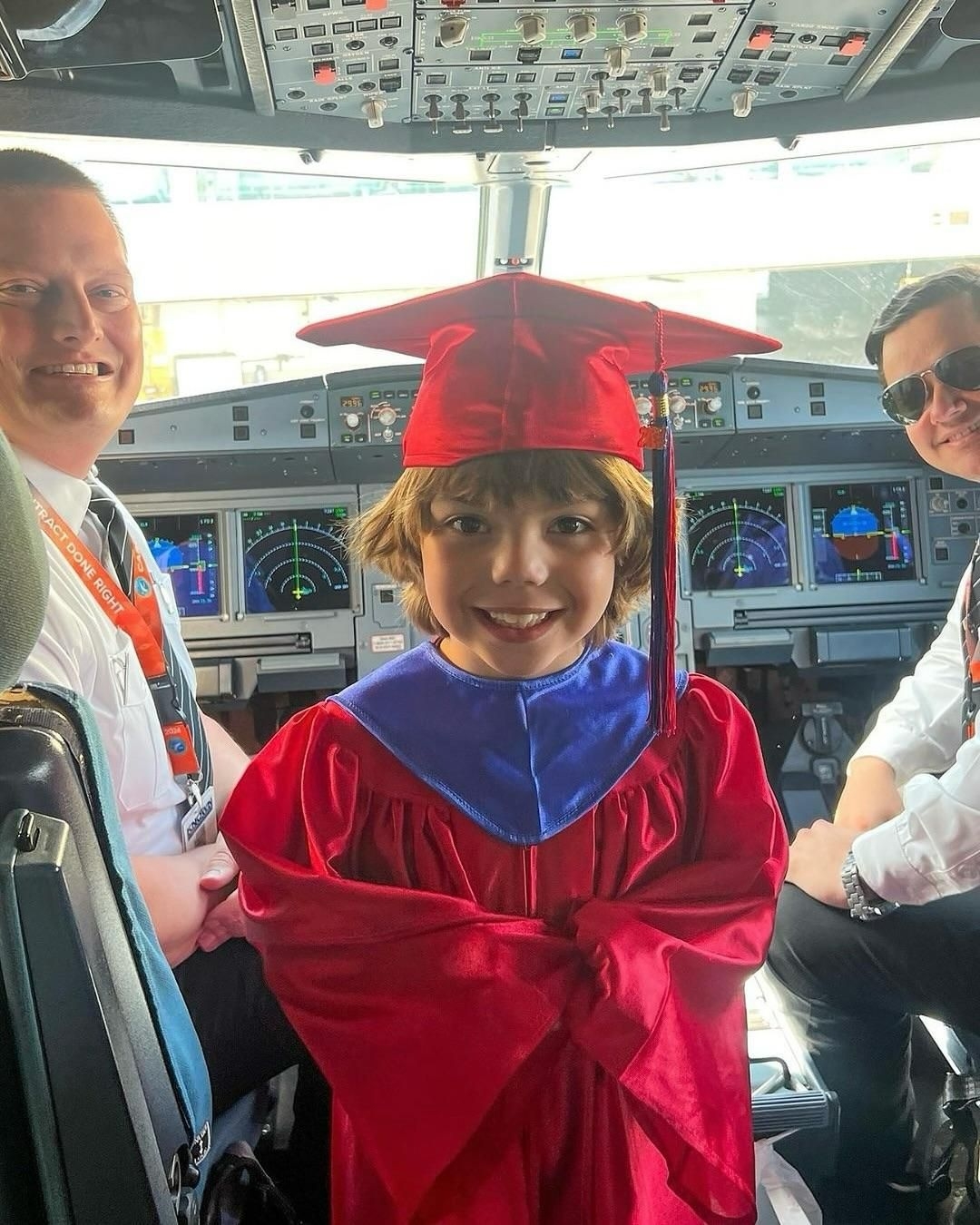 Airline crew and passengers come together for a heartfelt graduation ceremony at 30,000 feet