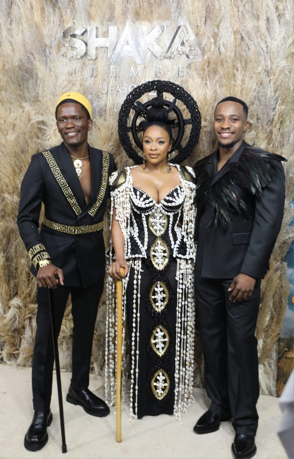 Nomzamo Mbatha, Bonko Khoza and more stars turn heads at 'Shaka iLembe' season 2 launch