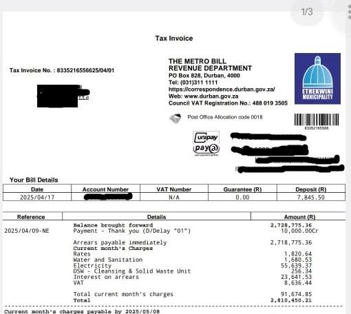Doctor baffled by R2. 7 million electricity bill due to meter reading error