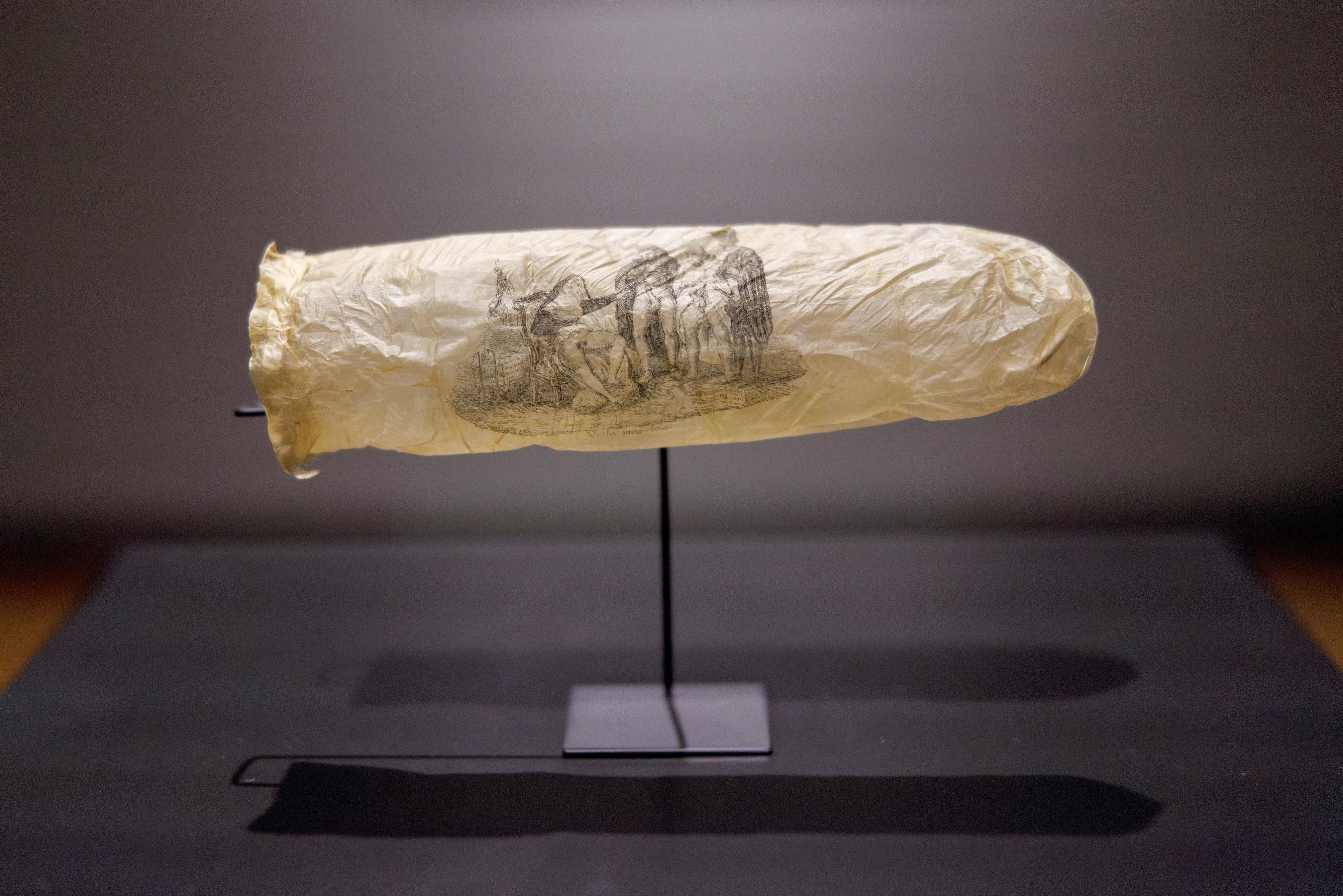 A cheeky condom from the 1800s steals the show at an Amsterdam museum