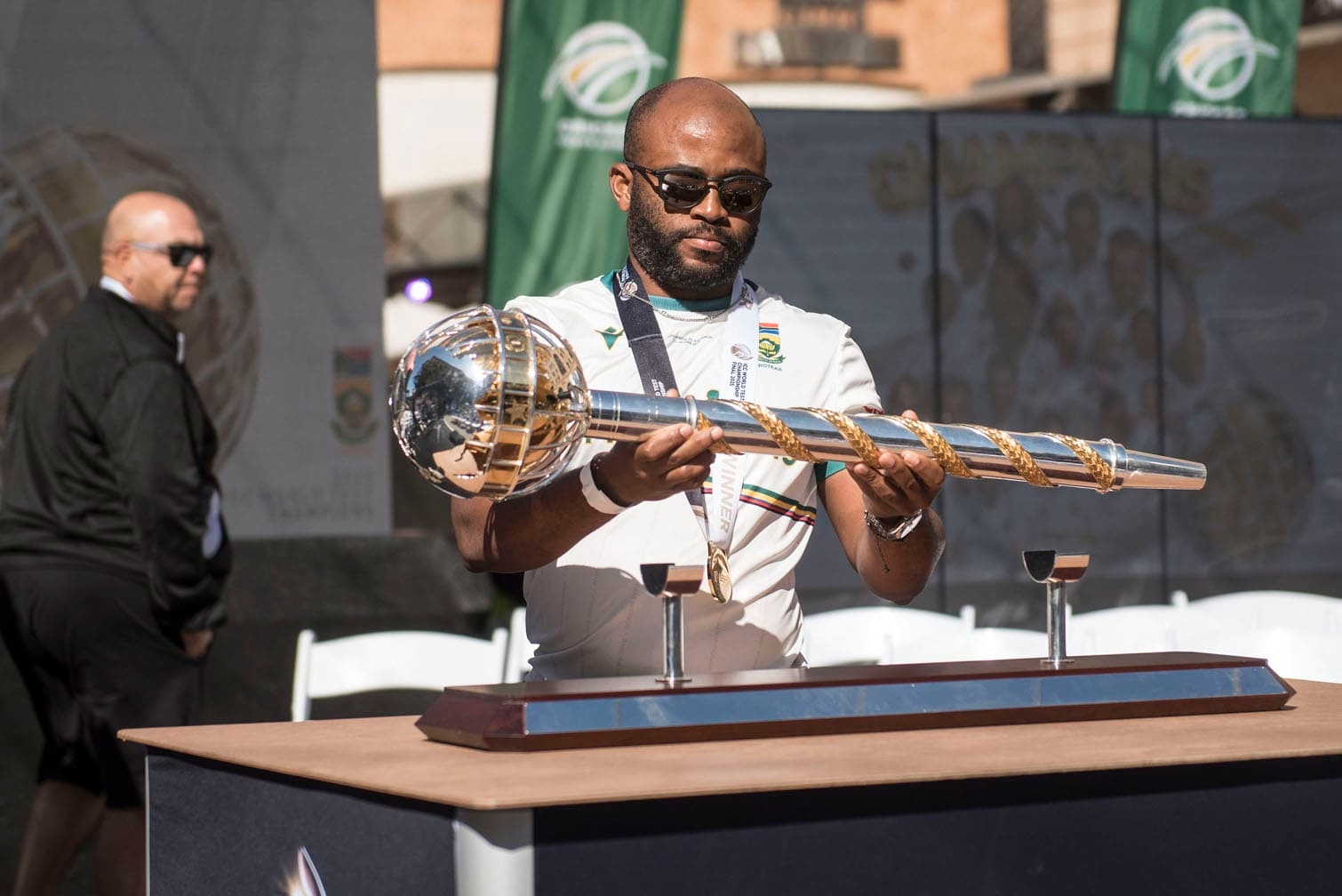 PICTURES: Proteas parade trophy at Nelson Mandela Square