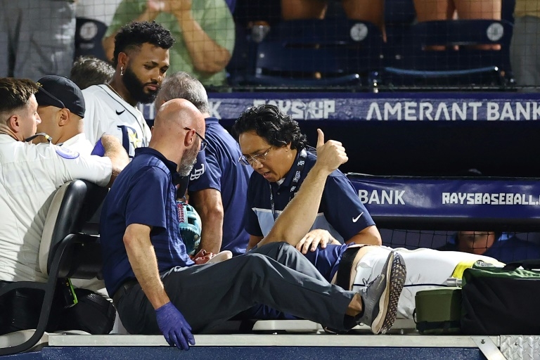 Rays pitcher Bigge hospitalized after being struck by foul ball