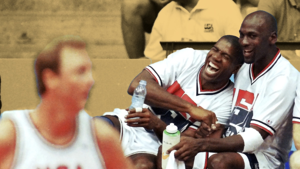 Magic explains why winning a gold medal at the 1992 Olympics means more than NBA or NCAA titles: "I finally got the chance to play with Michael and Larry"