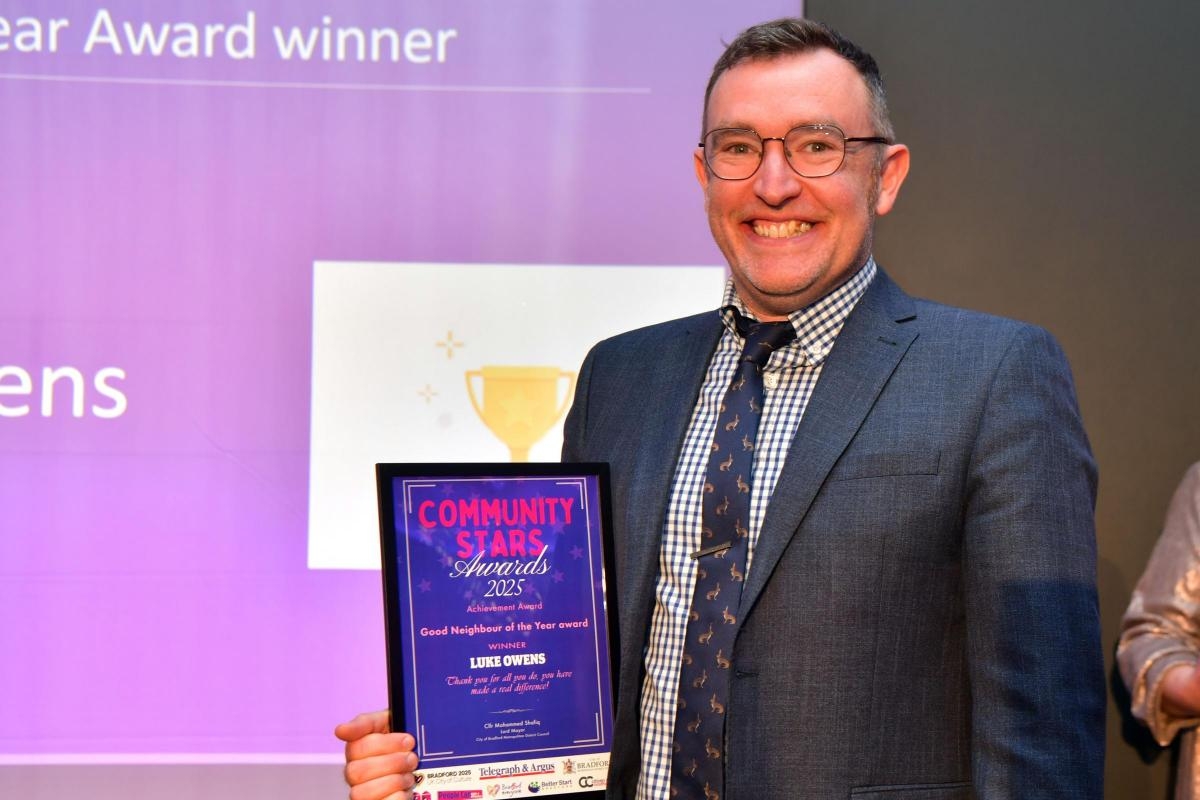 Bradford man wins award for efforts to make his community 'lovely place to live'
