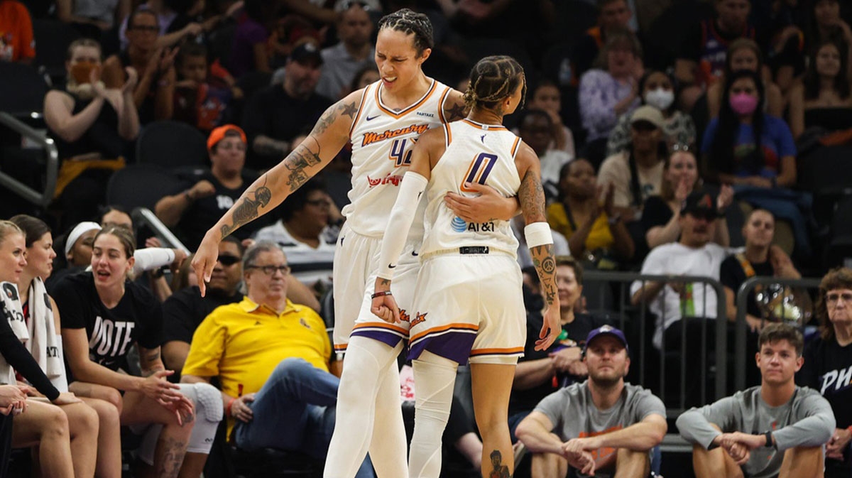Natasha Cloud, Brittney Griner joyfully reunite before Liberty-Dream clash