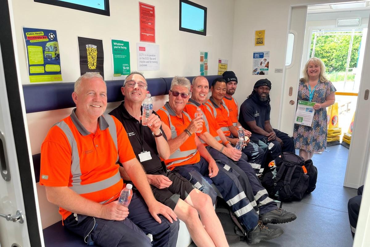 Waste depot staff given free health checks as part of initiative in Colchester
