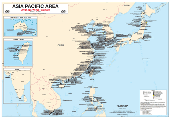 Asia Pacific Offshore Wind Farm Projects Map 2025