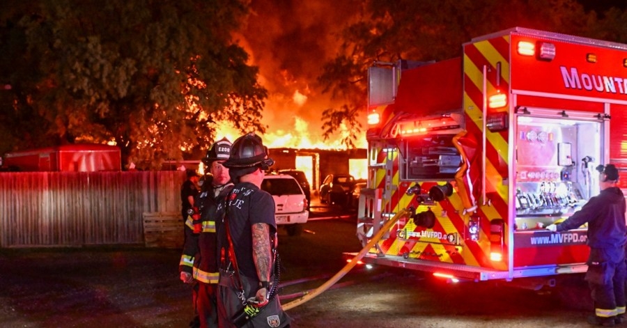1 person taken to hospital with burn injuries after house fire east of Longmont early Friday morning