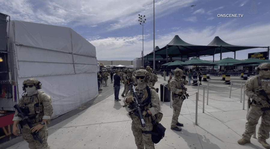 Dozens of heavily armed ICE agents swarm popular L.A. County swap meet
