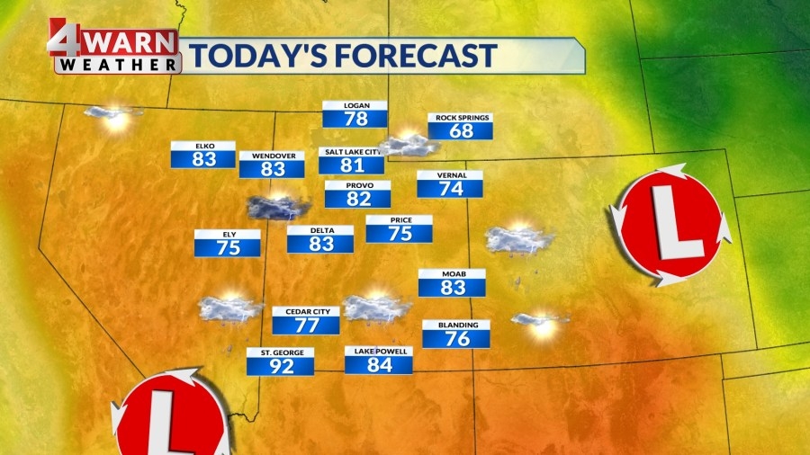 Pleasant temperatures with scattered afternoon showers, storms south of I-80 Friday afternoon