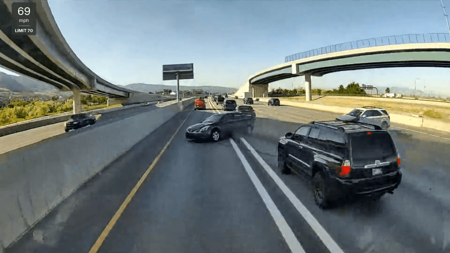 VIDEO: UTA releases footage of 4-vehicle crash involving bus on I-15