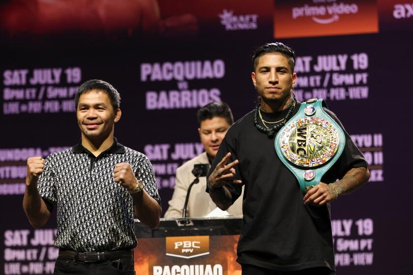 Manny Pacquiao faces welterweight champ Mario Barrios, but his real challenge will be time