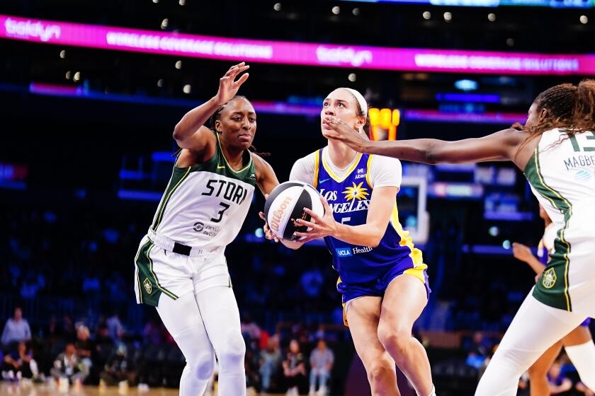 With Kelsey Plum out, Sparks can't keep up with Storm in blowout loss