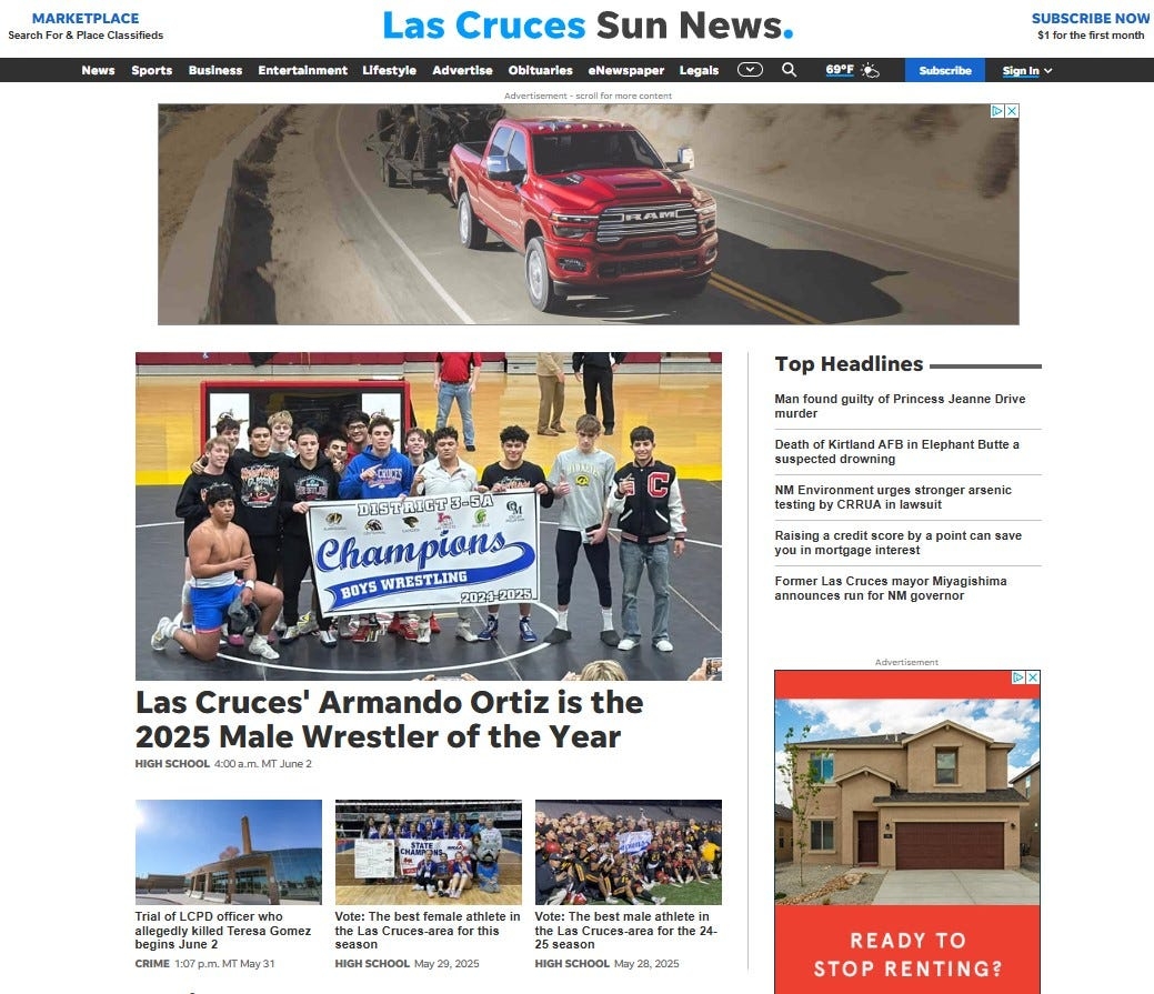 Here's how to subscribe to the Las Cruces Sun-News