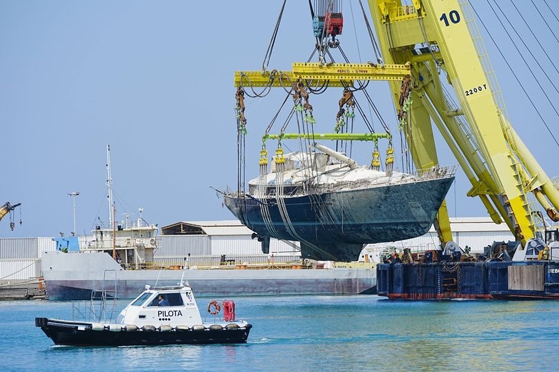 Mike Lynch's superyacht Bayesian lifted from the sea for tragic sinking probe