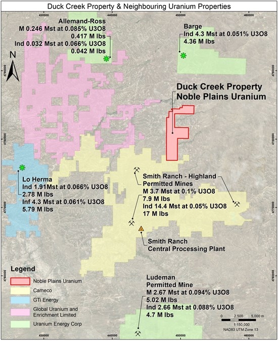 Noble Plains Uranium Secures Duck Creek Project in Heart of Powder River Basin Uranium District
