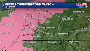 Severe Thunderstorm Watch issued for most of Western Pennsylvania