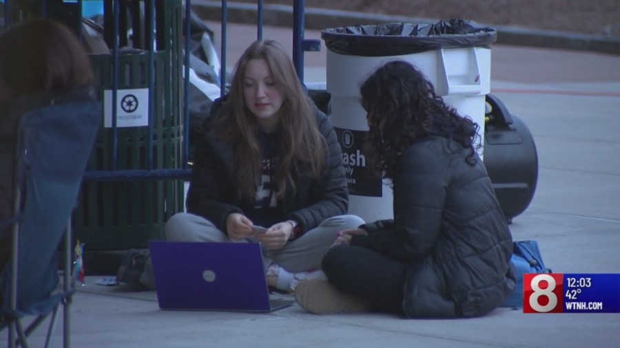 UConn students wait hours to get best seats at Gampel for next NCAA game