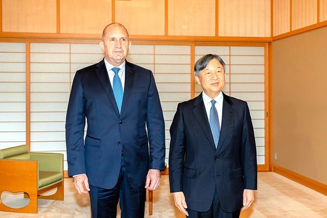 Emperor bonds with Bulgarian president over yogurt memories