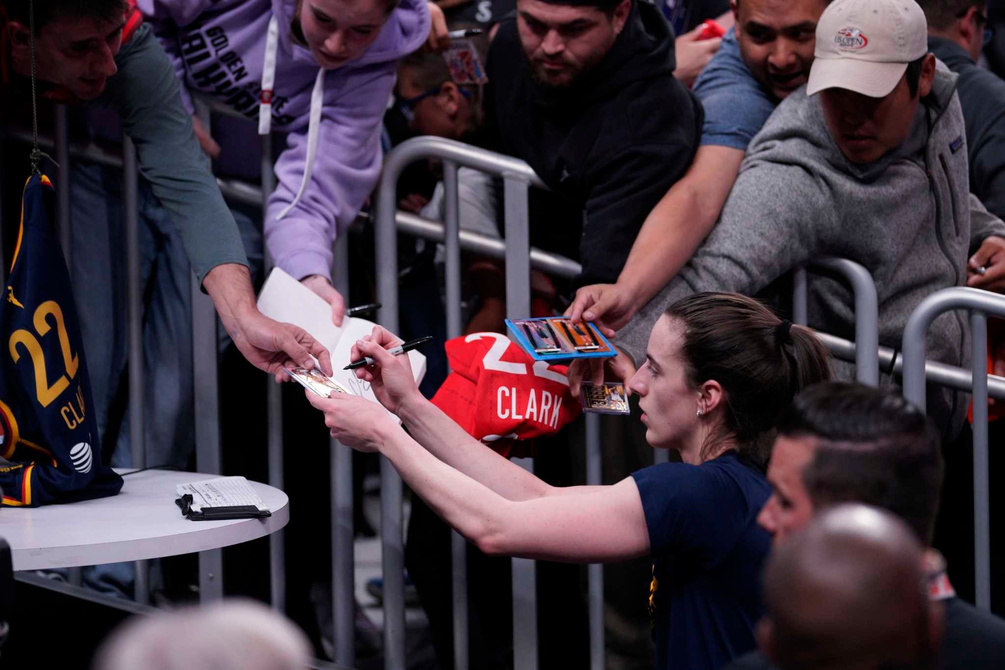 Caitlin Clark ‘brought us back to the WNBA' say fans packing Chase Center to see Valkyries