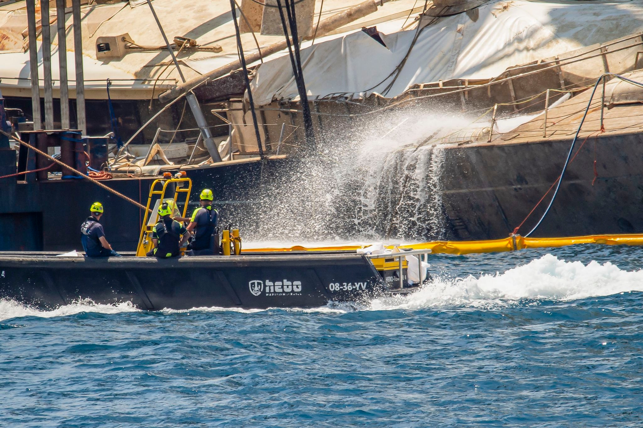 Sunken Bayesian superyacht lifted out of the water off Sicily as salvage operate completes
