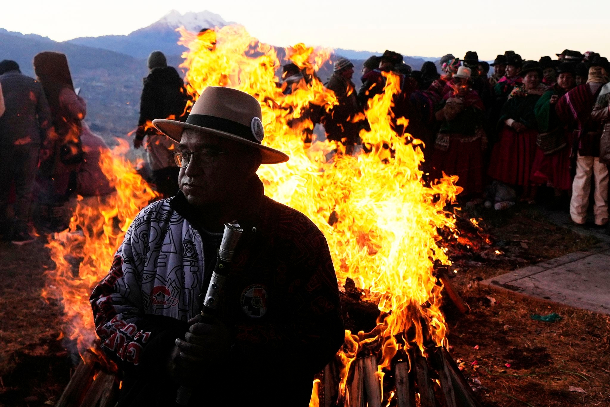 Photos of Bolivians ushering in the Andean New Year 5533 with sunrise celebrations