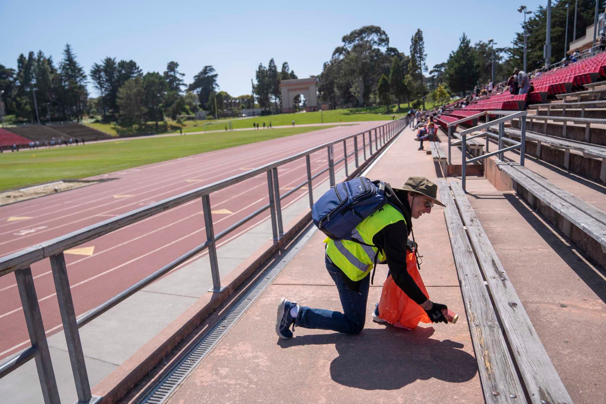 ‘Gamefying garbage': S.F. volunteers clean Kezar Stadium for soccer team's matches