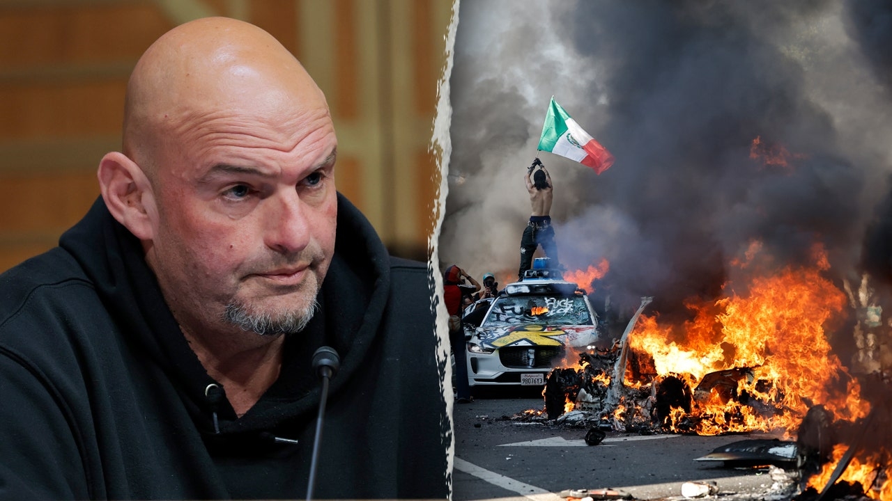 Fetterman calls out 'anarchy' in LA, noting that Dems forfeit 'moral high ground' by failing to decry violence