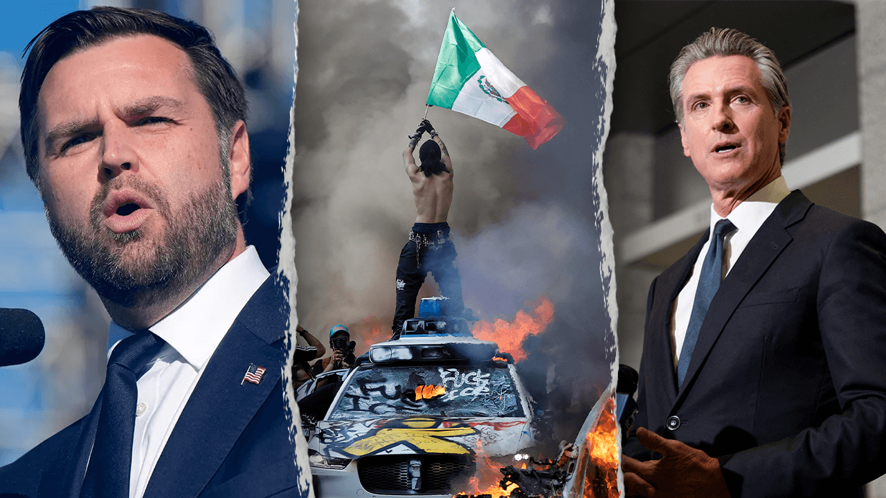JD Vance rails against Newsom, LA mayor for declaring ‘open season on federal law enforcement'