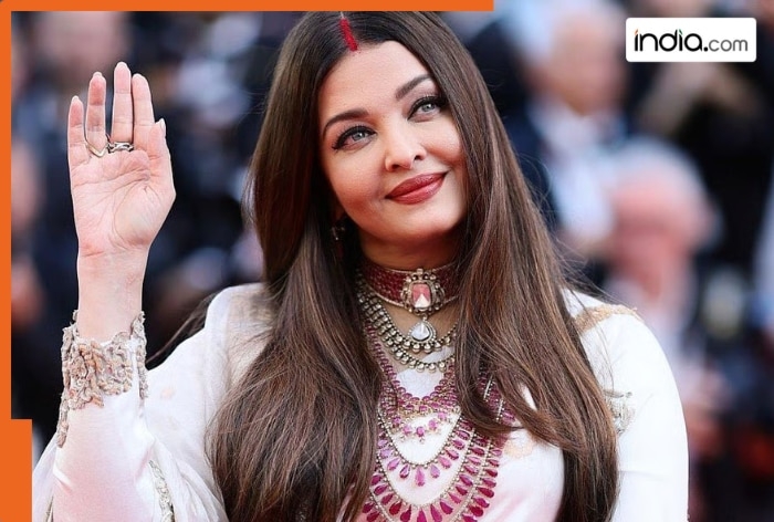Aishwarya Rai Bachchan turns heads at Cannes with her ‘sindoor bhari maang' look in white saree, confirms she is with Abhishek Bachchan amid divorce rumours