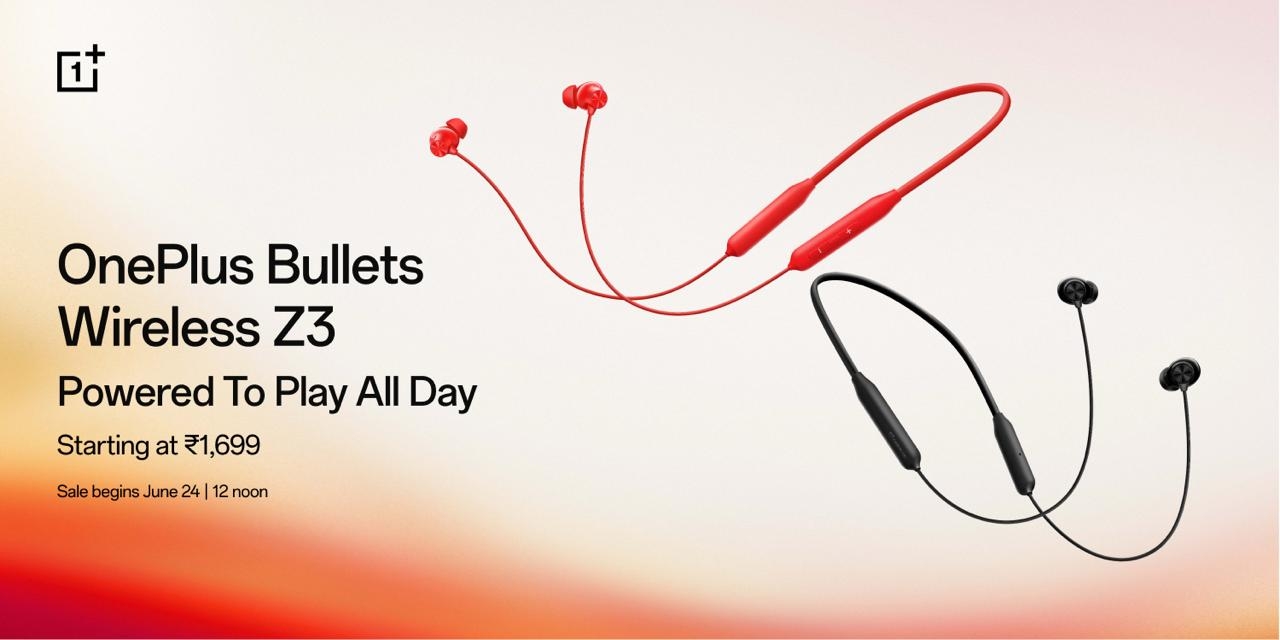 OnePlus Unveils Bullets Wireless Z3 Neckband with 27-Hour Playback in 10-Minute Charge
