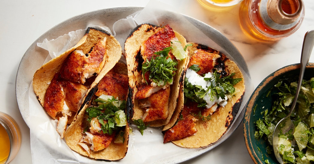 Broiled Fish Tacos, Buttermilk Pancakes, Chicken Adobo