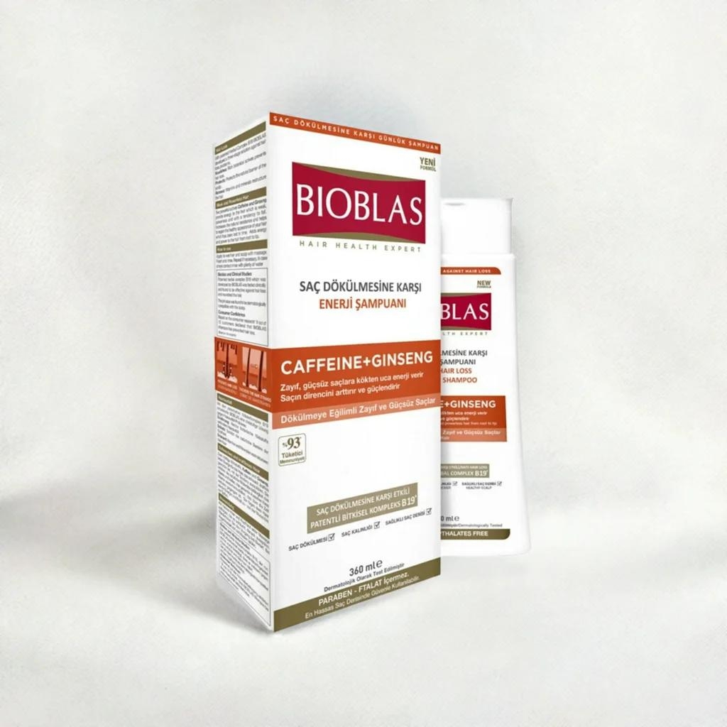 Bioblas Caffeine & Ginseng Shampoo – Natural Solution for Hair Fall