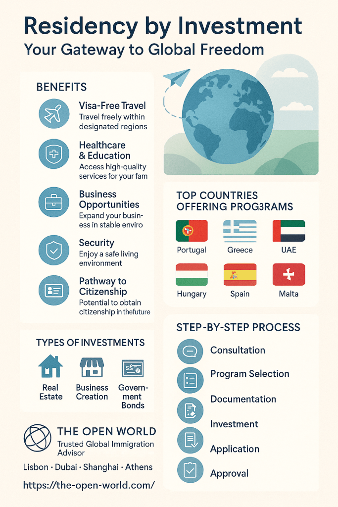 Residency by Investment: Unlock Global Living with The Open World