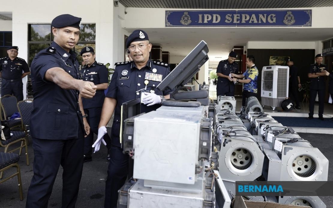 Sepang Police Raid Five Premises Suspected Of Conducting Illegal Bitcoin Mining Activities