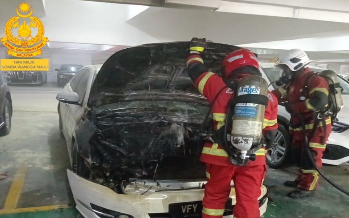 Condo Car Fire: 11 Foreigners Suffer Breathing Problems