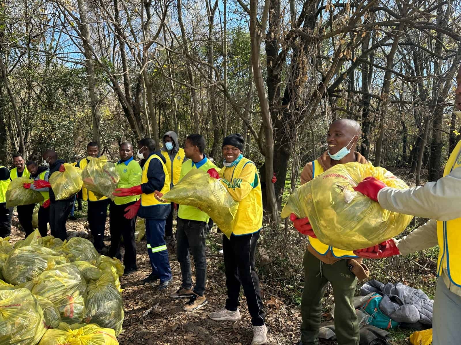 Volunteers clean up tons of waste from polluted river