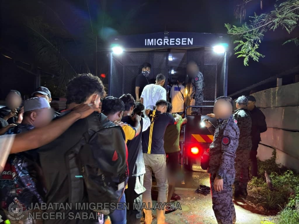 187 illegals rounded up during raids in Inanam, Luyang and Telipok