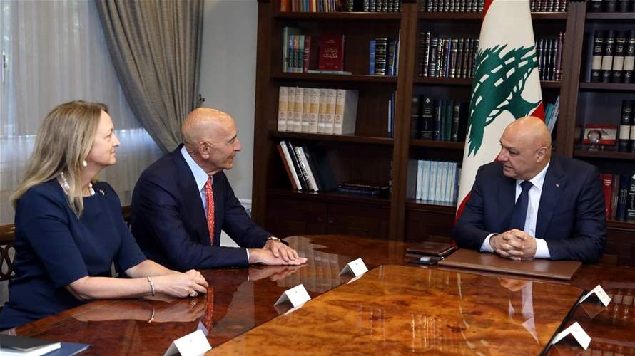 President Aoun tells US envoy Barrack that Israel's withdrawal is key to stability, urges continued support for reforms