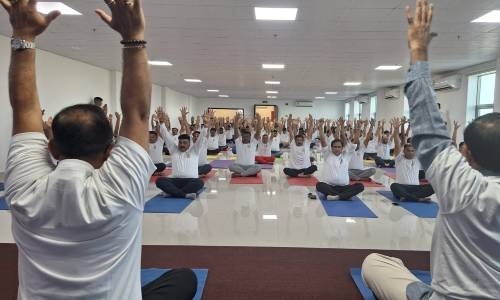 ICRF Bahrain Celebrates International Yoga Day 2025 with Amad Group Employees