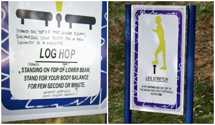 Seremban Park Signs Get DIY Grammar Fix After Embarrassing Errors Go Unnoticed
