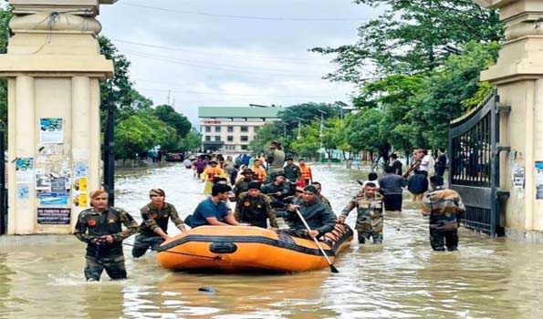 Massive operations continue to rescue people in Manipur as flood inundates large settlements