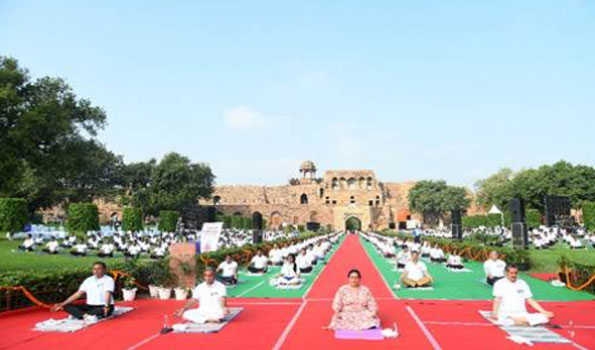 81 iconic heritage sites form backfor International Yoga Day celebrations