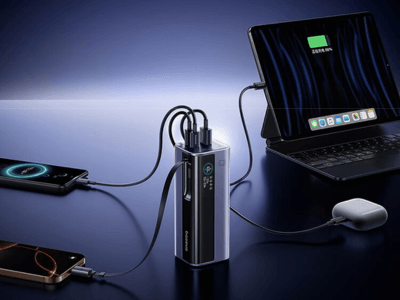 Baseus تطلق بنك طاقة جديد بسعة 20,000 مللي أمبير مع كابل USB-C قابل للسحب