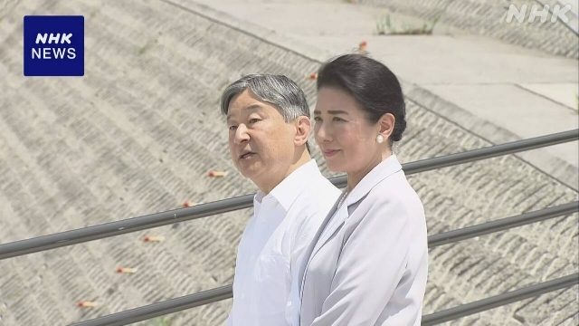 Japan's Emperor and Empress visit 2014 Hiroshima mudslide disaster site
